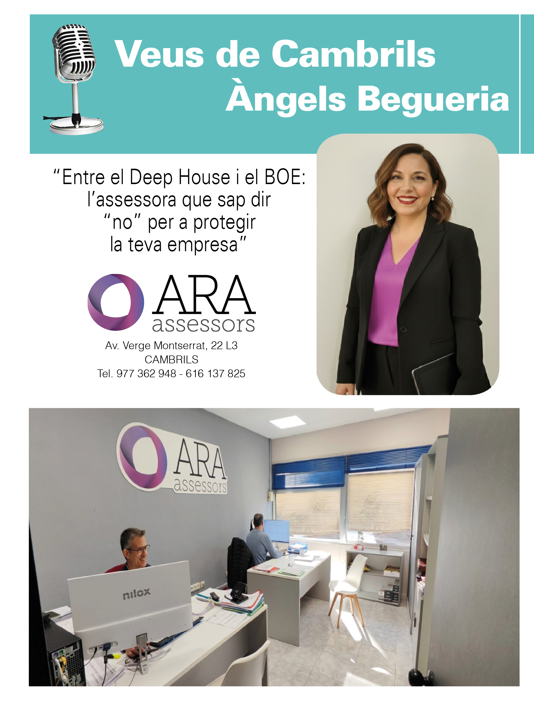 Portada de la entrevista a Angels Begueria
