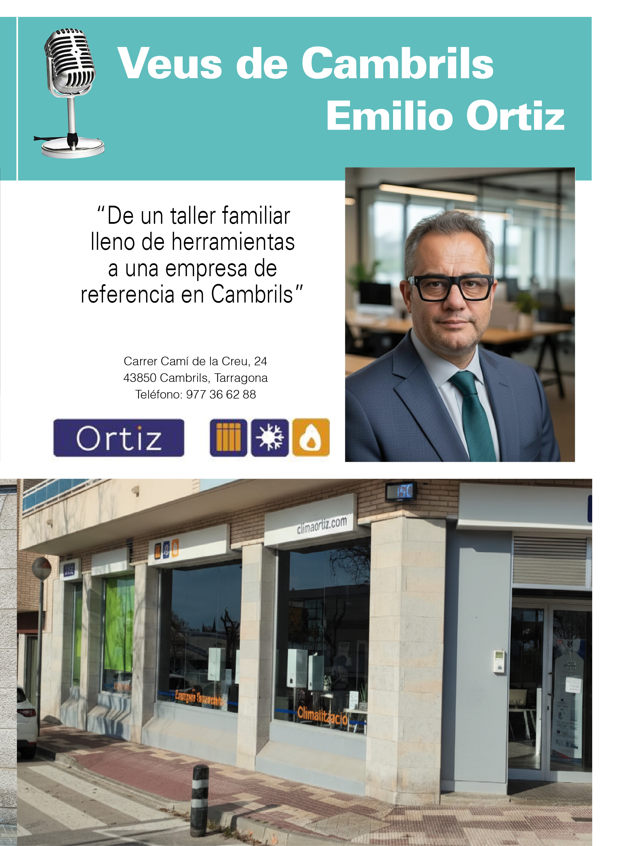Portada de la entrevista a Emilio Ortiz